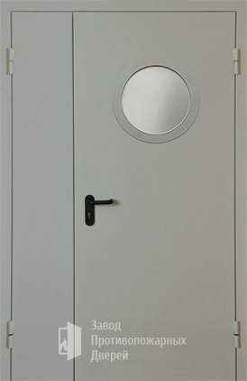 Фото двери «Полуторная с круглым стеклом EI-30» в Фрязино