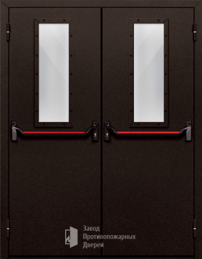 Фото двери «Двупольная со стеклом и антипаникой №610» в Фрязино