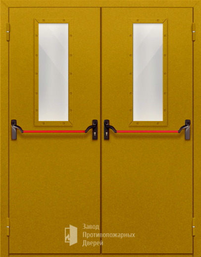 Фото двери «Двупольная со стеклом и антипаникой №65» в Фрязино