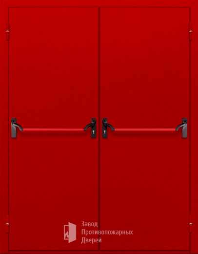 Фото двери «Двупольная глухая с антипаникой (красная)» в Фрязино