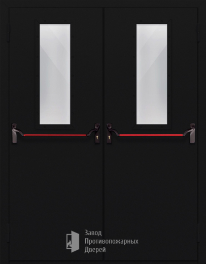 Фото двери «Двупольная со стеклом и антипаникой №64» в Фрязино