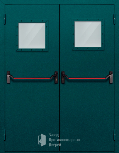 Фото двери «Двупольная со стеклом и антипаникой №56» в Фрязино