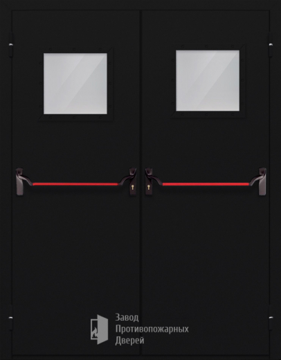 Фото двери «Двупольная со стеклом и антипаникой №54» в Фрязино