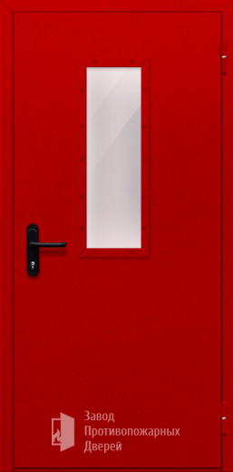 Фото двери «Однопольная со стеклом (красная)» в Фрязино