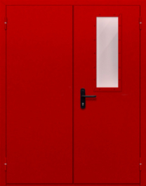 Фото двери «Двупольная со стеклом (красная)» в Фрязино