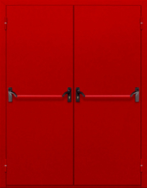 Фото двери «Двупольная глухая с антипаникой (красная)» в Фрязино