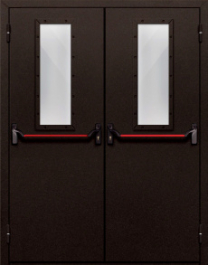 Фото двери «Двупольная со стеклом и антипаникой №610» в Фрязино