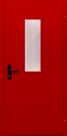 Фото двери «Однопольная со стеклом (красная)» в Фрязино