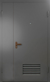 Фото двери «Техническая дверь №7 полуторная с вентиляционной решеткой» в Фрязино