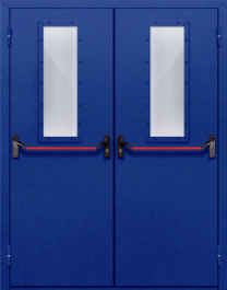 Фото двери «Двупольная со стеклом и антипаникой №63» в Фрязино