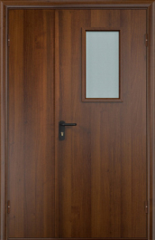 Фото двери «Полуторная МДФ со стеклом EI-30» в Фрязино