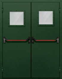 Фото двери «Двупольная со стеклом и антипаникой №59» в Фрязино